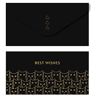 Конверт для денег MESHU "Best wishes", 85*164мм, мат. ламинация, фольга фото Конверт для денег MESHU "Best wishes", 85*164мм, мат. ламинация, фольга