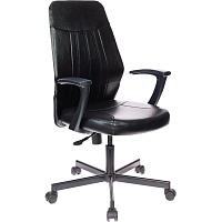 Кресло офисное Easy Chair 224 PPU черное (искусственная кожа, металл) фото Кресло офисное Easy Chair 224 PPU черное (искусственная кожа, металл)