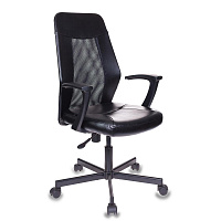 Кресло офисное Easy Chair 225 PTW черное (искусственная кожа/сетка, металл) фото Кресло офисное Easy Chair 225 PTW черное (искусственная кожа/сетка, металл)
