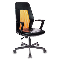 Кресло офисное Easy Chair 225 PTW оранжевое/черное (искусственная кожа/сетка, металл) фото Кресло офисное Easy Chair 225 PTW оранжевое/черное (искусственная кожа/сетка, металл)