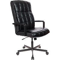 Кресло для руководителя Easy Chair 562 TR чёрное (рециклированная кожа, металл) фото Кресло для руководителя Easy Chair 562 TR чёрное (рециклированная кожа, металл)