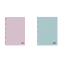Тетрадь А4 80 л,. HATBER, гребень, клетка, Soft-touch ламинация, "Mist" (микс в спайке), 090095, 80Т4лВ1гр фото Тетрадь А4 80 л,. HATBER, гребень, клетка, Soft-touch ламинация, "Mist" (микс в спайке), 090095, 80Т4лВ1гр