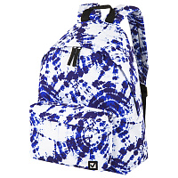 Рюкзак BRAUBERG СИТИ-ФОРМАТ универсальный, "Tie-dye", бело-синий, 41х32х14 см, 270792 фото Рюкзак BRAUBERG СИТИ-ФОРМАТ универсальный, "Tie-dye", бело-синий, 41х32х14 см, 270792