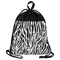 Мешок для обуви BRAUBERG БОЛЬШОЙ, с ручкой, карман на молнии, сетка, 49х41 см, "Zebra", 271611 фото Мешок для обуви BRAUBERG БОЛЬШОЙ, с ручкой, карман на молнии, сетка, 49х41 см, "Zebra", 271611