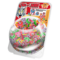 Леденец на палочке Tom&Jerry, микс вкус 6,5г. (упаковка сфера) фото Леденец на палочке Tom&Jerry, микс вкус 6,5г. (упаковка сфера)