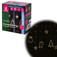 Электрогирлянда-занавес комнатная "Фигурки", 3х1 м, 120 LED, тёплый белый, 220 V, контроллер, ЗОЛОТАЯ СКАЗКА, 591361 фото Электрогирлянда-занавес комнатная "Фигурки", 3х1 м, 120 LED, тёплый белый, 220 V, контроллер, ЗОЛОТАЯ СКАЗКА, 591361
