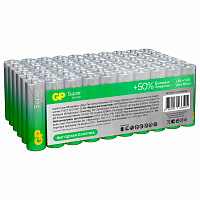 Батарейки GP Super, AA (LR6, 15А), алкалиновые, пальчиковые, КОМПЛЕКТ 60 шт., 15A-2CRVS60 фото Батарейки GP Super, AA (LR6, 15А), алкалиновые, пальчиковые, КОМПЛЕКТ 60 шт., 15A-2CRVS60