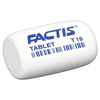 Ластик FACTIS Tablet T 18 (Испания), 45х28х13 мм, белый, скошенный край, CMFT18 фото Ластик FACTIS Tablet T 18 (Испания), 45х28х13 мм, белый, скошенный край, CMFT18