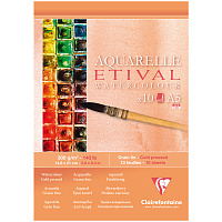 Альбом для акварели, 10л., А5, на склейке Clairefontaine "Etival", 300г/м2, холодное прессование фото Альбом для акварели, 10л., А5, на склейке Clairefontaine "Etival", 300г/м2, холодное прессование