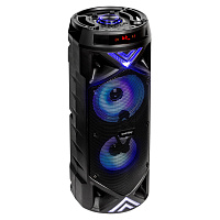 Колонка портативная Smartbuy BOOM MK III, 30Вт, Bluetooth, MP3, FM-радио, micro SD, микрофон, пульт, подстветка, черный фото Колонка портативная Smartbuy BOOM MK III, 30Вт, Bluetooth, MP3, FM-радио, micro SD, микрофон, пульт, подстветка, черный