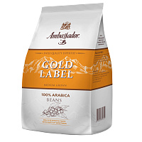 Кофе в зернах AMBASSADOR "Gold Label" 1 кг, арабика 100% фото Кофе в зернах AMBASSADOR "Gold Label" 1 кг, арабика 100%