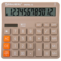 Калькулятор настольный BRAUBERG DIGITAL-12-BG (151х152 мм), 12 разрядов, двойное питание, БЕЖЕВЫЙ, 272970 фото Калькулятор настольный BRAUBERG DIGITAL-12-BG (151х152 мм), 12 разрядов, двойное питание, БЕЖЕВЫЙ, 272970
