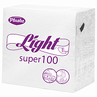 Салфетки бумажные 90 штук, 22,5х22,5 см, PLUSHE Light, белые, 100% целлюлоза фото Салфетки бумажные 90 штук, 22,5х22,5 см, PLUSHE Light, белые, 100% целлюлоза