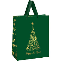 Пакет подарочный 33*42*12см MESHU "Christmas tree", фольга, матовая ламинация фото Пакет подарочный 33*42*12см MESHU "Christmas tree", фольга, матовая ламинация
