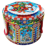 Подарок новогодний "КАРУСЕЛЬ", 600 г, НАБОР конфет, жестяная упаковка с ручкой, МОСУПАК фото Подарок новогодний "КАРУСЕЛЬ", 600 г, НАБОР конфет, жестяная упаковка с ручкой, МОСУПАК