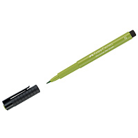 Ручка капиллярная Faber-Castell "Pitt Artist Pen Brush" цвет 170 майская зелень, пишущий узел "кисть фото Ручка капиллярная Faber-Castell "Pitt Artist Pen Brush" цвет 170 майская зелень, пишущий узел "кисть