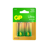 Батарейки КОМПЛЕКТ 2 шт., GP Ultra G-Tech, С (LR14, 14А), алкалиновые, блистер, 14AU-2CR2 фото Батарейки КОМПЛЕКТ 2 шт., GP Ultra G-Tech, С (LR14, 14А), алкалиновые, блистер, 14AU-2CR2