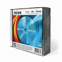 Диски CD-R MIREX, 700 Мб, 48x, Slim Case, КОМПЛЕКТ 5 шт., UL120051A8F фото Диски CD-R MIREX, 700 Мб, 48x, Slim Case, КОМПЛЕКТ 5 шт., UL120051A8F