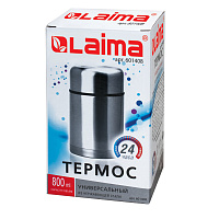 Термос LAIMA универсальный с широким горлом, 0,8 л, нержавеющая сталь, 601408 фото Термос LAIMA универсальный с широким горлом, 0,8 л, нержавеющая сталь, 601408