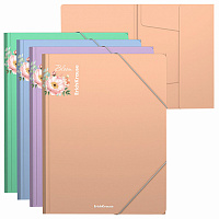 Папка на резинках ERICH KRAUSE "Matt Pastel Bloom", до 300 листов, ассорти, 600 мкм, 61202 фото Папка на резинках ERICH KRAUSE "Matt Pastel Bloom", до 300 листов, ассорти, 600 мкм, 61202