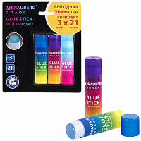 Клей-карандаш 21 г, ВЫГОДНАЯ УПАКОВКА, BRAUBERG "Grade", 3 штуки на блистере, PVP-основа, 271248 фото Клей-карандаш 21 г, ВЫГОДНАЯ УПАКОВКА, BRAUBERG "Grade", 3 штуки на блистере, PVP-основа, 271248
