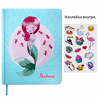 Дневник 1-11 класс 48 л., кожзам (твердая с поролоном), печать, наклейки, ЮНЛАНДИЯ, "Русалочка", 106187 фото Дневник 1-11 класс 48 л., кожзам (твердая с поролоном), печать, наклейки, ЮНЛАНДИЯ, "Русалочка", 106187