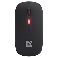 Мышь беспроводная DEFENDER Coda MB-261, 2.4 ГГц+BT, радужная, 3 кнопки + 1 колесо, 300 мАч, черная, 52261