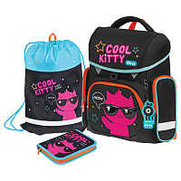 Ранец Forst F-Set "Cool kitty" 35*29*16см, 1 отделение, 3 кармана, анатомическая спинка, пенал, мешок для обуви фото Ранец Forst F-Set "Cool kitty" 35*29*16см, 1 отделение, 3 кармана, анатомическая спинка, пенал, мешок для обуви