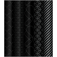 Упаковочная бумага глянц. 70*100см, MESHU "Pattern on black", 80г/м2, ассорти 5 дизайнов фото Упаковочная бумага глянц. 70*100см, MESHU "Pattern on black", 80г/м2, ассорти 5 дизайнов