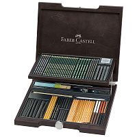 Набор художественных изделий Faber-Castell "Pitt Monochrome", 85 предметов, дерев. коробка фото Набор художественных изделий Faber-Castell "Pitt Monochrome", 85 предметов, дерев. коробка