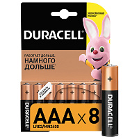 Батарейка ААА мизинчиковая Duracell (8 штук в упаковке) фото Батарейка ААА мизинчиковая Duracell (8 штук в упаковке)