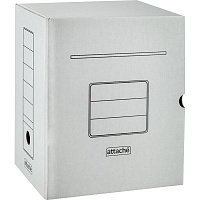 Короб архивный картон Attache 256x200x320 мм белый до 1900 листов (5 штук в упаковке) фото Короб архивный картон Attache 256x200x320 мм белый до 1900 листов (5 штук в упаковке)
