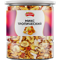 Орехи и сухофрукты NARMAK "Микс Тропический", грецкий орех, кешью, кокос, банан, цукаты, 400 г фото Орехи и сухофрукты NARMAK "Микс Тропический", грецкий орех, кешью, кокос, банан, цукаты, 400 г