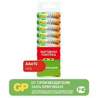 Аккумулятор GP AA (HR06) 2700mAh 10BL фото Аккумулятор GP AA (HR06) 2700mAh 10BL