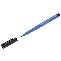 Ручка капиллярная Faber-Castell "Pitt Artist Pen Brush" цвет 143 синий кобальт, пишущий узел "кисть фото Ручка капиллярная Faber-Castell "Pitt Artist Pen Brush" цвет 143 синий кобальт, пишущий узел "кисть