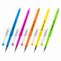 Ручка гелевая BRAUBERG DIAMOND NEON, ЧЕРНАЯ, корпус ассорти, игольчатый узел 0,5 мм, линия письма 0,25 мм, 144132 фото Ручка гелевая BRAUBERG DIAMOND NEON, ЧЕРНАЯ, корпус ассорти, игольчатый узел 0,5 мм, линия письма 0,25 мм, 144132