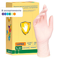 Перчатки медицинские смотровые латексные TL/XL 201 нестерильные неопудренные размер M (7-8) белые (50 пар/100 штук в упаковке) фото Перчатки медицинские смотровые латексные TL/XL 201 нестерильные неопудренные размер M (7-8) белые (50 пар/100 штук в упаковке)