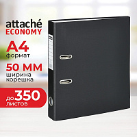 Папка-регистратор Attache Economy 50 мм черная бумвинил/бумага фото Папка-регистратор Attache Economy 50 мм черная бумвинил/бумага