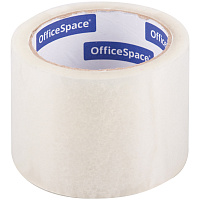Клейкая лента упаковочная OfficeSpace, 72мм*66м, 40мкм, прозрачная, ШК фото Клейкая лента упаковочная OfficeSpace, 72мм*66м, 40мкм, прозрачная, ШК