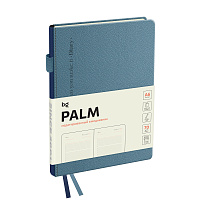 Ежедневник недатированный, А6, 136л., твердый переплет, кожзам, BG "Palm. Steel blue", голубой фото Ежедневник недатированный, А6, 136л., твердый переплет, кожзам, BG "Palm. Steel blue", голубой