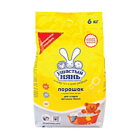 Порошок стиральный универсальный Ушастый Нянь детский 6 кг фото Порошок стиральный универсальный Ушастый Нянь детский 6 кг