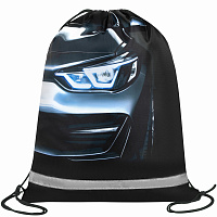 Мешок для обуви BRAUBERG KIDS, светоотражающая полоса, 46х36 см, Dark car, 273439 фото Мешок для обуви BRAUBERG KIDS, светоотражающая полоса, 46х36 см, Dark car, 273439