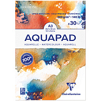 Альбом для акварели, 30л., А3, на склейке Clairefontaine "Goldline Aqua", 300г/м2, холод. прессование фото Альбом для акварели, 30л., А3, на склейке Clairefontaine "Goldline Aqua", 300г/м2, холод. прессование