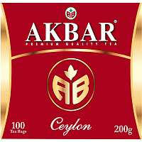 Чай черный Акбар Ceylon 100 пакетиков фото Чай черный Акбар Ceylon 100 пакетиков