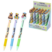 Ручка-спиннер многоцветная с топпером FUNSTER "COOL CAPY", 3 ЦВЕТА, ассорти, пишущий узел 0,7 мм, линия письма 0,35 мм, 144517