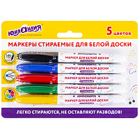 Маркеры стираемые для белой доски НАБОР 5 ЦВЕТОВ, ЮНЛАНДИЯ "COLORWAY", 3 мм, 152099 фото Маркеры стираемые для белой доски НАБОР 5 ЦВЕТОВ, ЮНЛАНДИЯ "COLORWAY", 3 мм, 152099
