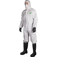 Комбинезон одноразовый с капюшоном Lakeland SafeGard 76 белый 45 г/кв.м (размер 52-54, XL, ES428) фото Комбинезон одноразовый с капюшоном Lakeland SafeGard 76 белый 45 г/кв.м (размер 52-54, XL, ES428)