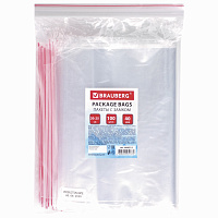 Пакеты с замком ZIP LOCK "зиплок", комплект 100 шт., 200х250 мм, ПВД, толщина 40 микрон, BRAUBERG, 606215 фото Пакеты с замком ZIP LOCK "зиплок", комплект 100 шт., 200х250 мм, ПВД, толщина 40 микрон, BRAUBERG, 606215