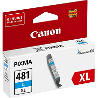 Картридж струйный Canon CLI-481XLC 2044C001 голубой оригинальный повышенной емкости фото Картридж струйный Canon CLI-481XLC 2044C001 голубой оригинальный повышенной емкости