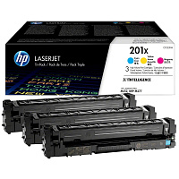 Набор картриджей HP 201X CF253XM цветной оригинальный повышенной емкости фото Набор картриджей HP 201X CF253XM цветной оригинальный повышенной емкости